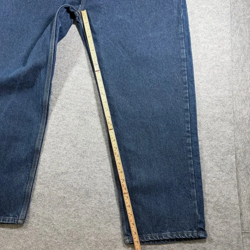 Carhartt Relaxed Fit Jeans Men 46x30 Dark Blue Denim Heavy Duty Workwear Durable